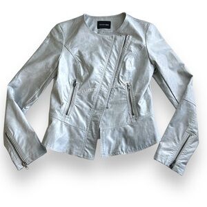 NWOT Dolce Cabo Moto Jacket In Color Light Grey Marble